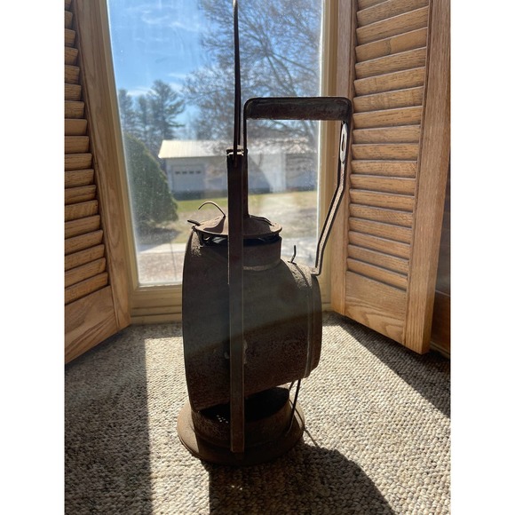 Antique 1900's Dietz Acme Track Walker Inspector Railroad Train Lamp Patina Rust - Picture 2 of 11